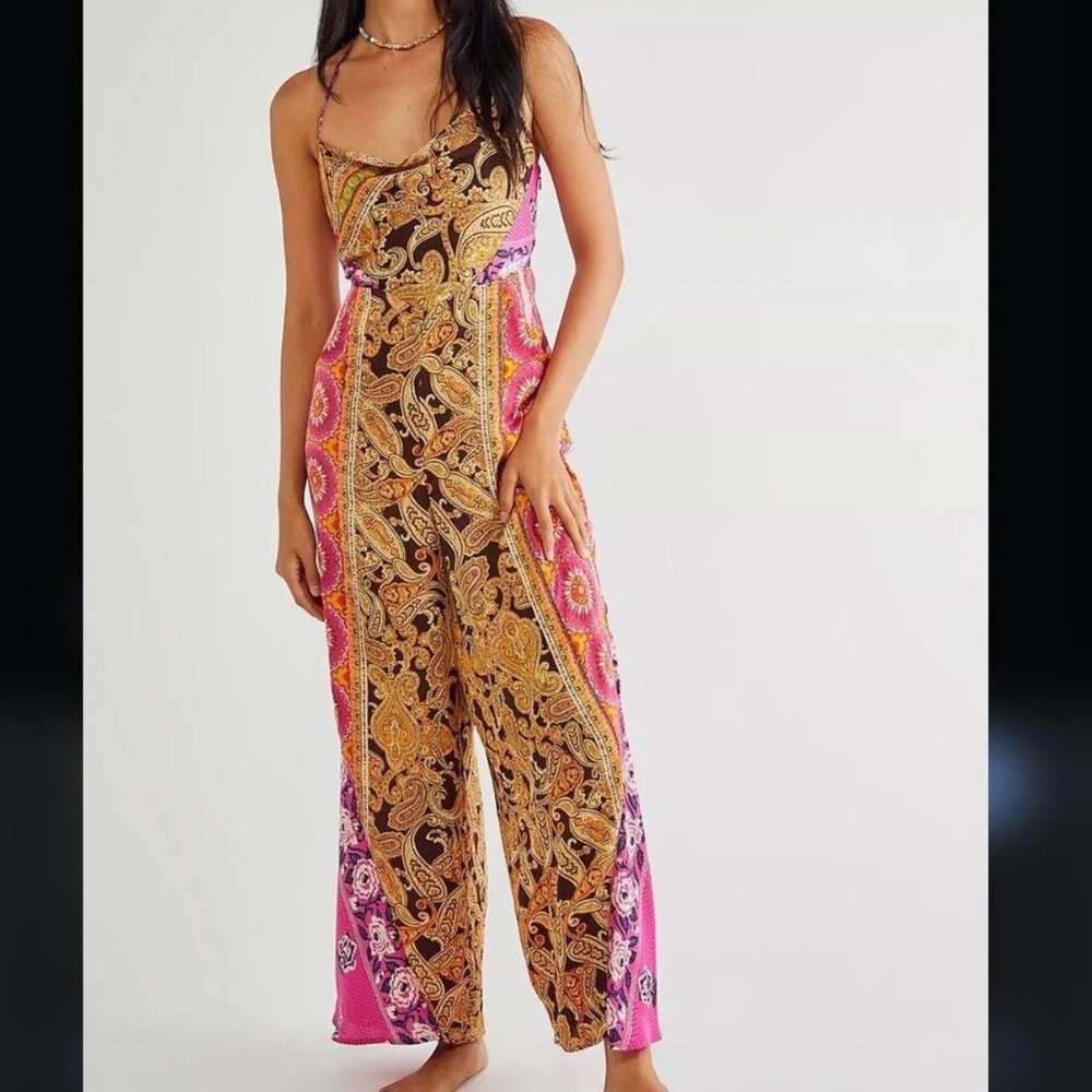 FREE PEOPLE Miranda Printed Jumpsuit M